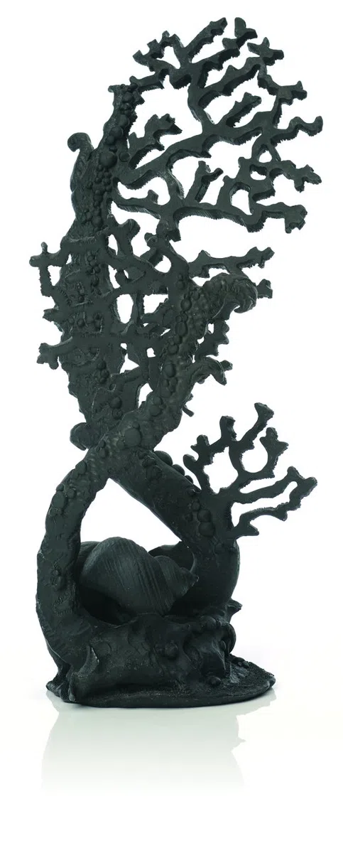biOrb 46119 Fächerkorallen Ornament schwarz - große Aquariumdeko für biOrb-Aquarien |naturnahes künstliches Korallen-Ornament aus hochwertigem Kunststoff | für Süß-und Meerwasser