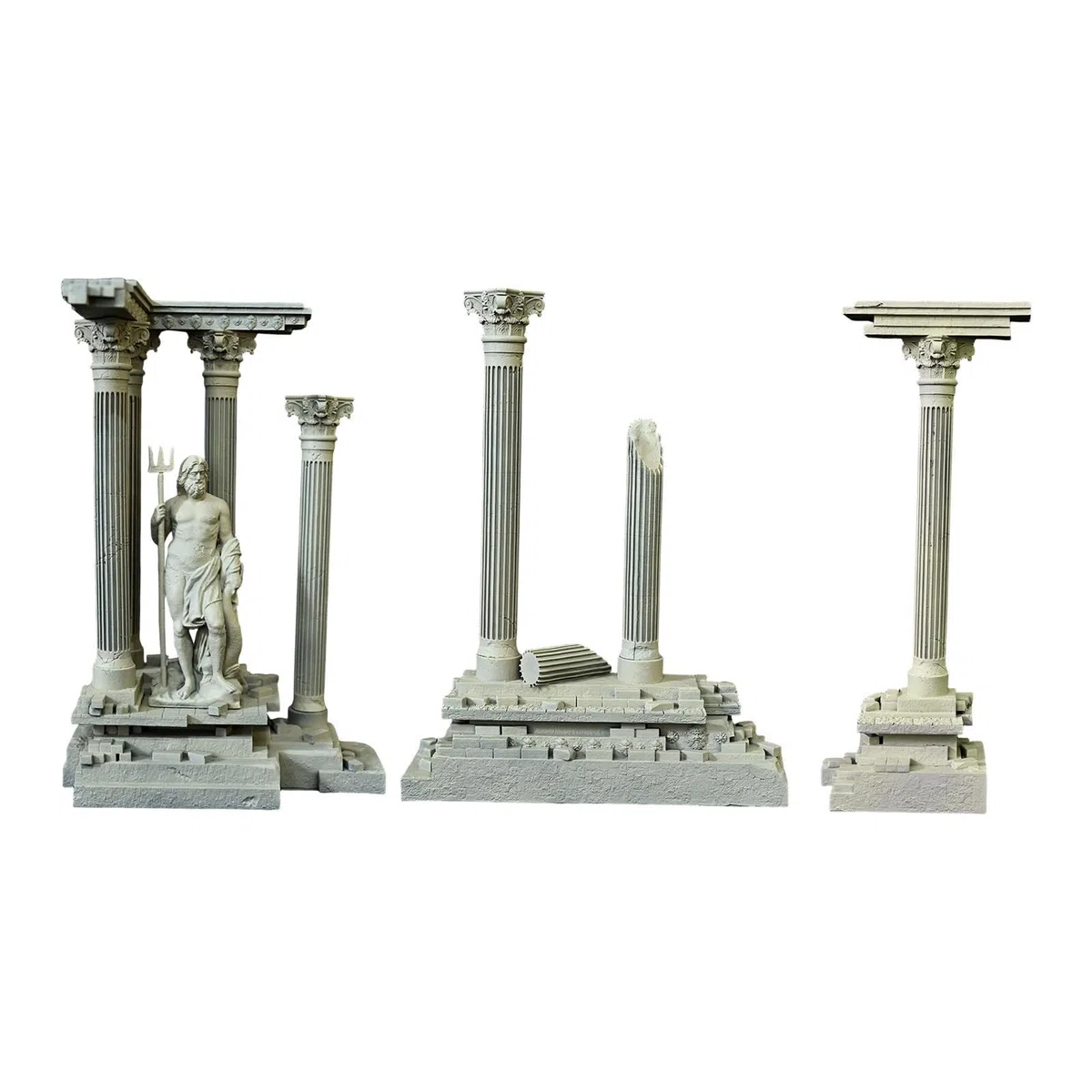 Mini Römische Säule Aquarium Zubehör Künstliche Dekosäule Aquarium Landschaftsornament Fischbecken Ruinen Dekoration Aus Resin für Heimdekoration Gesc, Set D