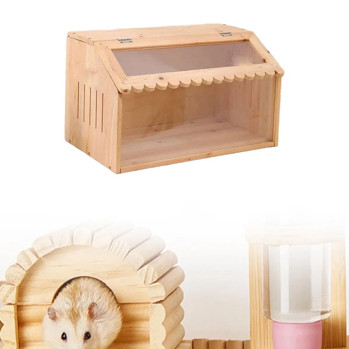Sharplace Hühnerbruder Box Hühner Coop kleine Tiere Lebensraum Robustes Inkubator Holz Käfig für Vögel Wachteln Hamster Küken Enten, 50x30x30cm