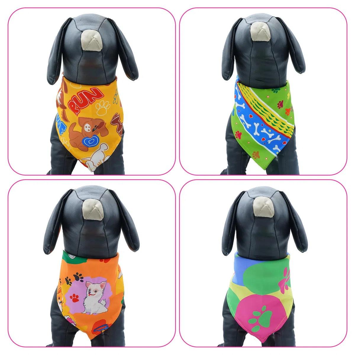 Hundehalstücher, groß, 84 cm, für extra große Hunde, Mädchen, Jungen, mit Pfotenabdruck, Dreieck-Lätzchen, Kopftuch, Schal, Webkante, Nähkante, Fellpflege, Kostüm, 200 Stück