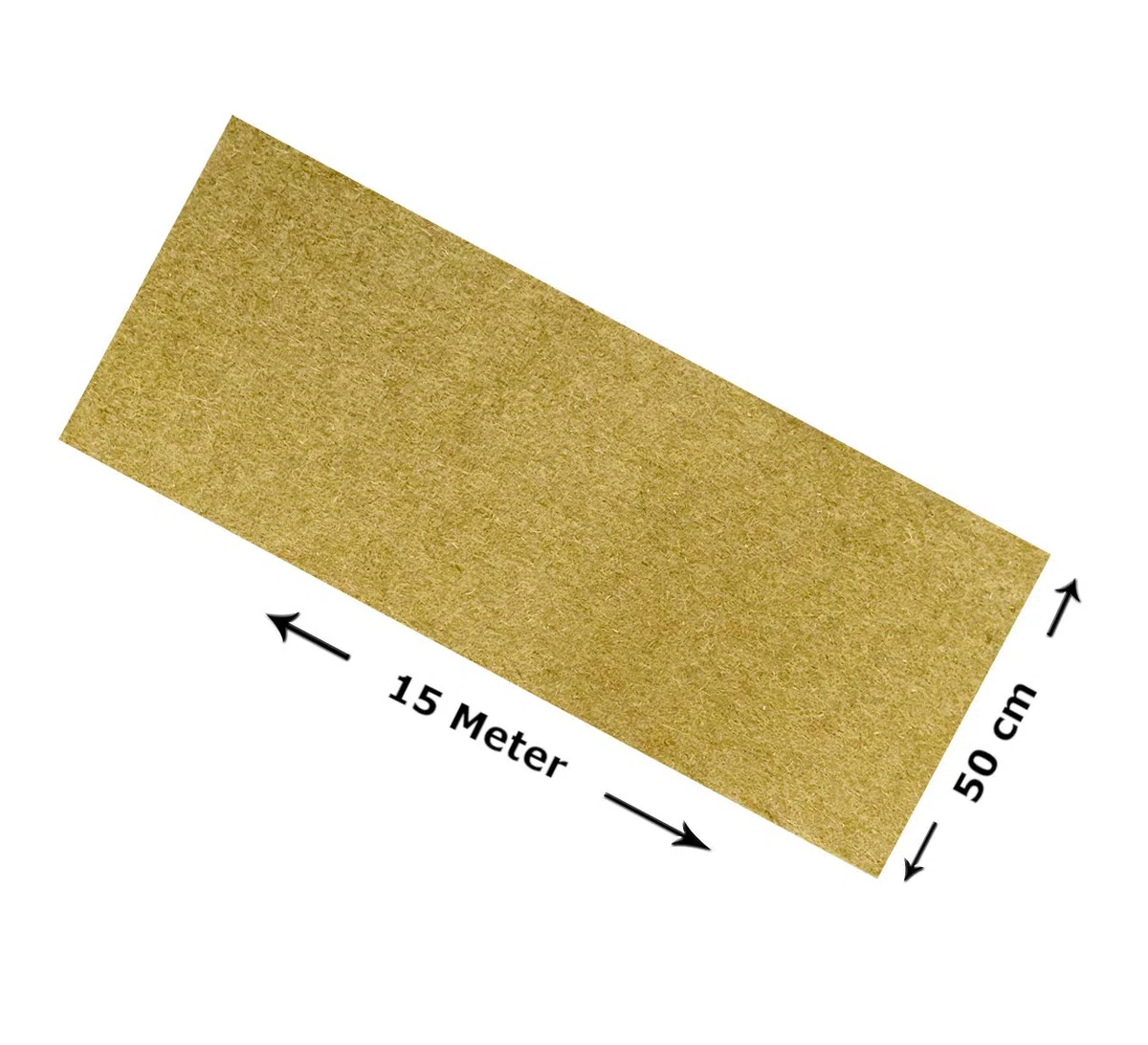 Nagerteppich 100% Hanf, 0,50 m x 15,00 m x ca. 1cm dick | Nagermatte, Hanfmatte für Kaninchen,Meerschweinchen, Nager,hemp mat