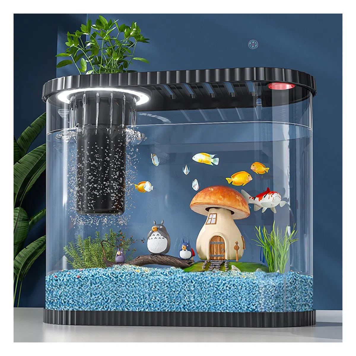 Dekorative Aquarien - Aquarium-Starter-Set mit LED-Licht, komplettes Aquascaping-Set