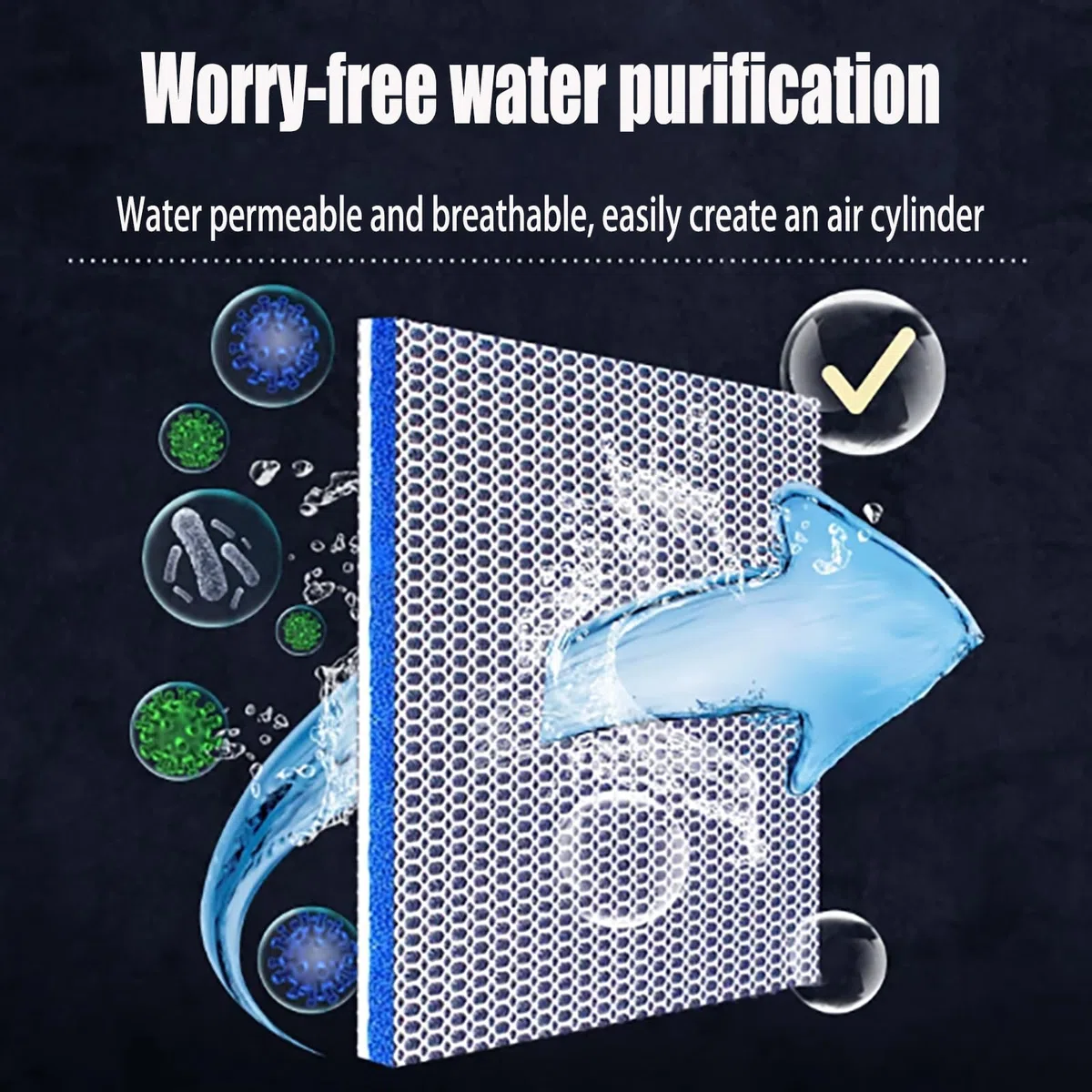 8D Aquarium-Filtermedien, 2 cm dicke biologische Filterschwämme, waschbar & wiederverwendbar, zuschneidbarer Filtervlies. Geeignet für Aquarien, Koi-Teiche, Kanisterfilter uvm.(Size:10*100cm/10pcs)