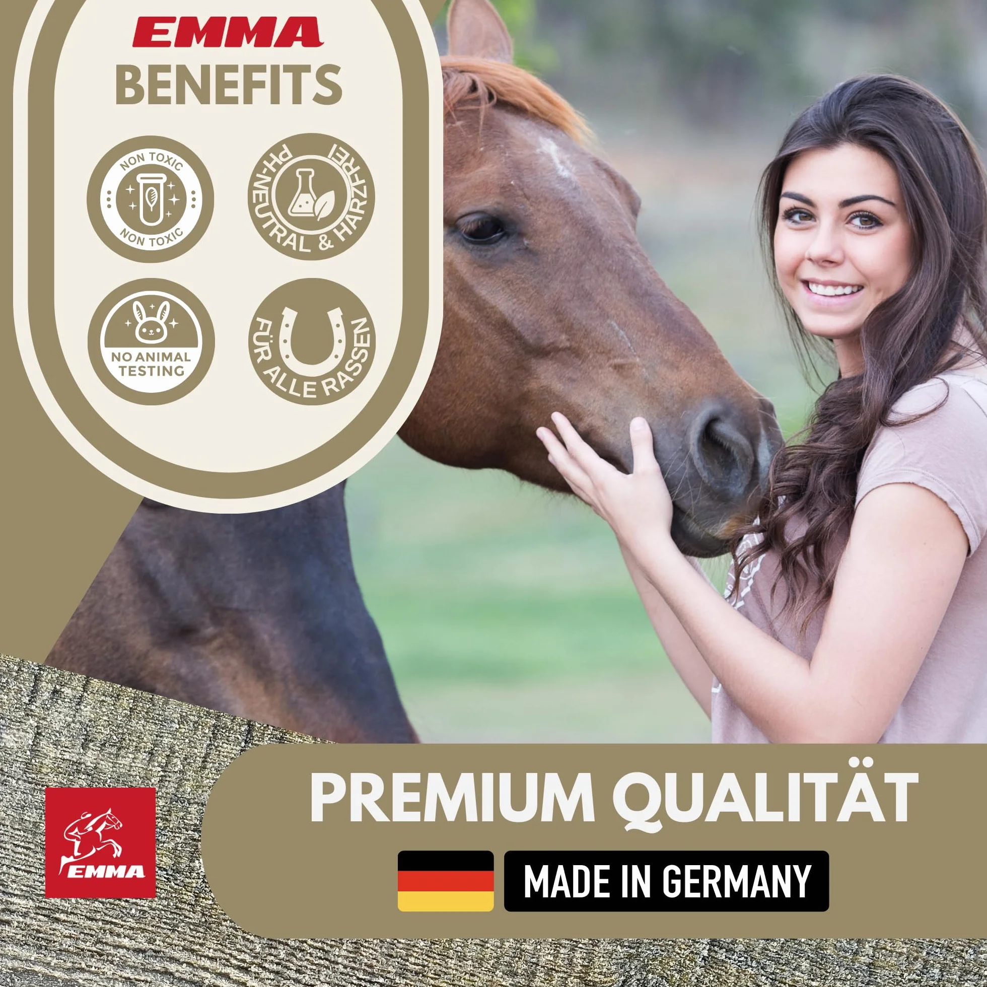 EMMA Mineralfutter Pferde Set 5kg Pellets + 1L Vitamin Liquid + Vitamin B Komplex Paste 30ml | Selen Pferd | Vitamin E D A C B12 | Magnesium | Bierhefe | Immunsystem & Muskelaufbau