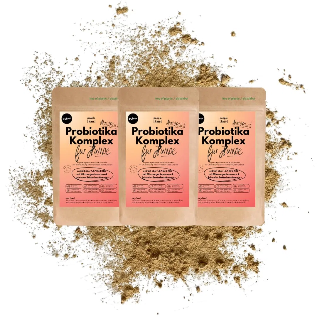 People who Kaer Probiotika Komplex Pulver für Hunde, 3X 200g - Darmflora Hund aufbauen, Darmbakterien für Hund, Darmsanierung Ergänzungsmittel