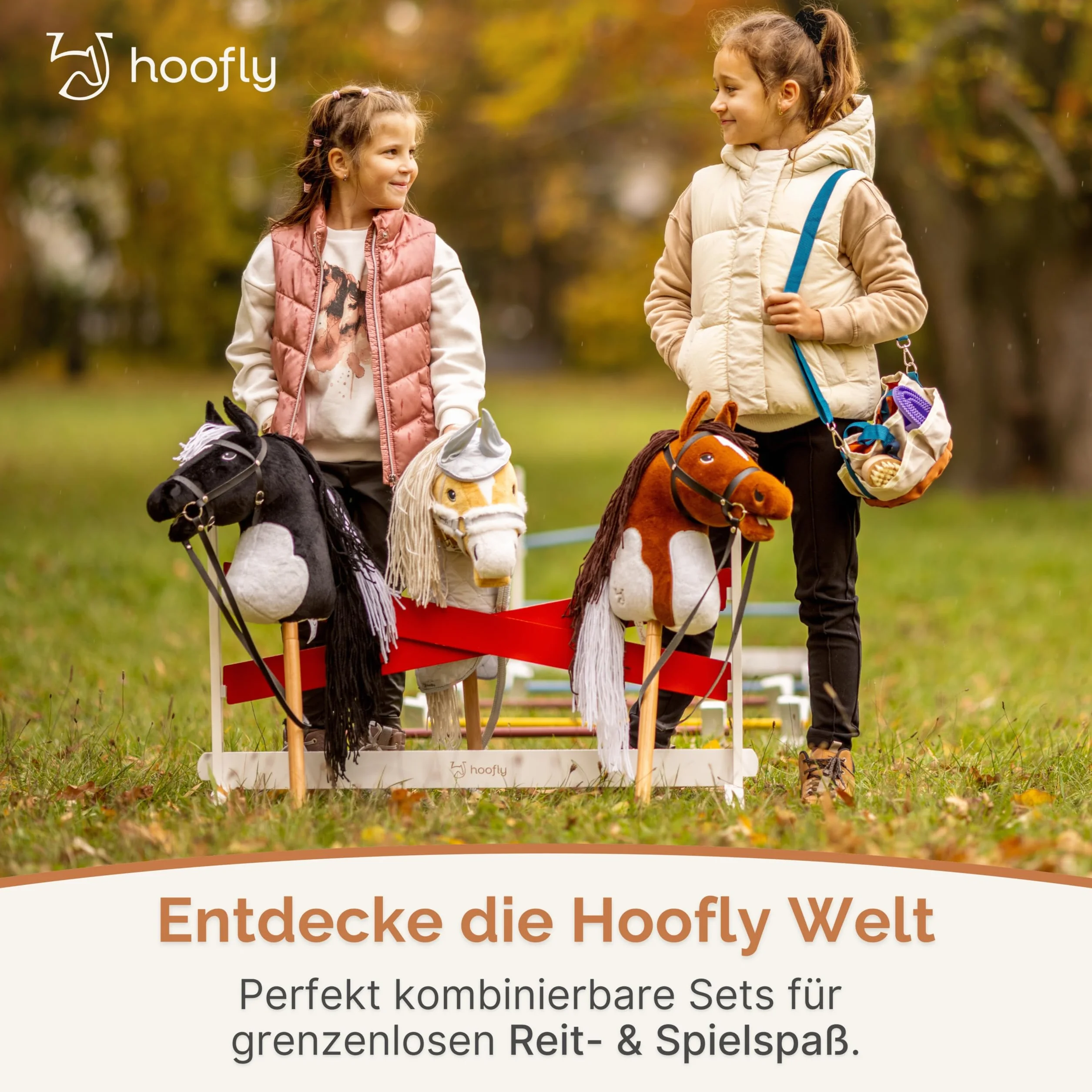 Hobby Horse Zubehör Dressurset mit Buchstaben & Zahlen – Hochwertiges Hobby Horsing Turnierset aus Holz – Designed in Germany für Training & Wettbewerb