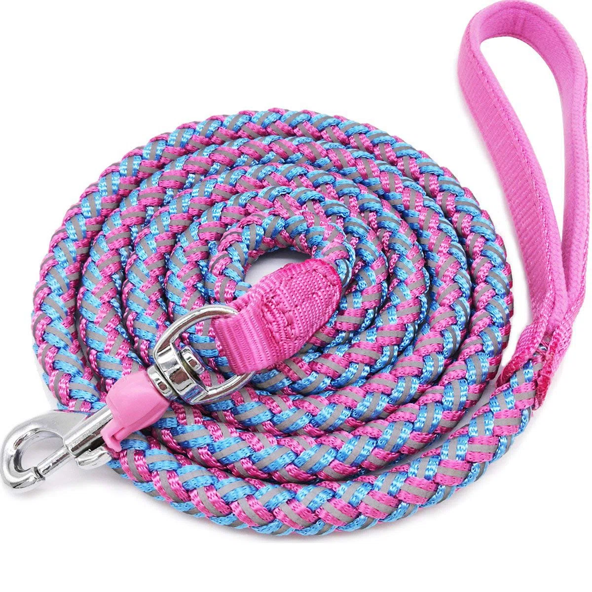 Hundeleine mit reflektierendem Nylon, Hundeleine für mittelgroße und große Hunde