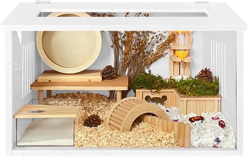 Hamster-Käfig – wasserdichtes Haus für kleine Haustiere wie Meerschweinchen, Frettchen, Chinchillas, Rennmäuse