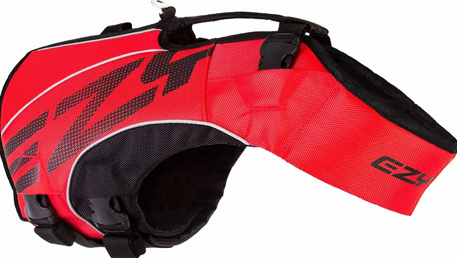 EzyDog Schwimmweste Hund – Premium Schwimmhilfe für kleine, mittlere & große Hunde – DFD X2 Boost Rettungsweste für Pool, Strand & Boot (S, Rot)
