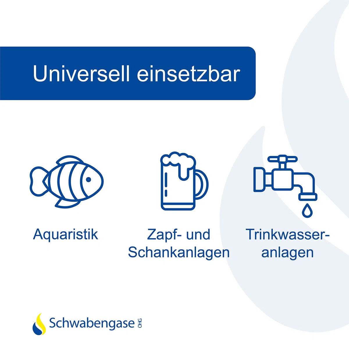 Schwabengase Co2 Flasche 2kg - Vorrats Kohlensäure Zylinder - Eigentumsflasche mit Rohrtragegriff, Neu befüllt, Kohlensäureflasche für Aquarien und Zapfanlagen, TÜV bis 2033