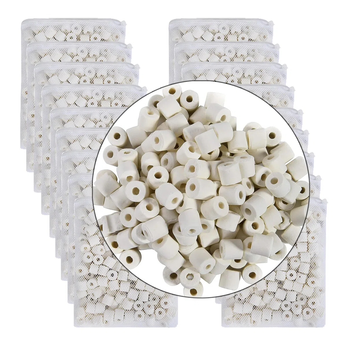 JIHAQUA Aquarium Bio-Keramikringe 8,2 kg Filtermedien für Teich Aquarium Kanister Filter