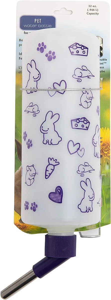 (12 Pack) Lixit Small Animal Pet Water Bottle 32 oz Ball Bearing Drink Tube