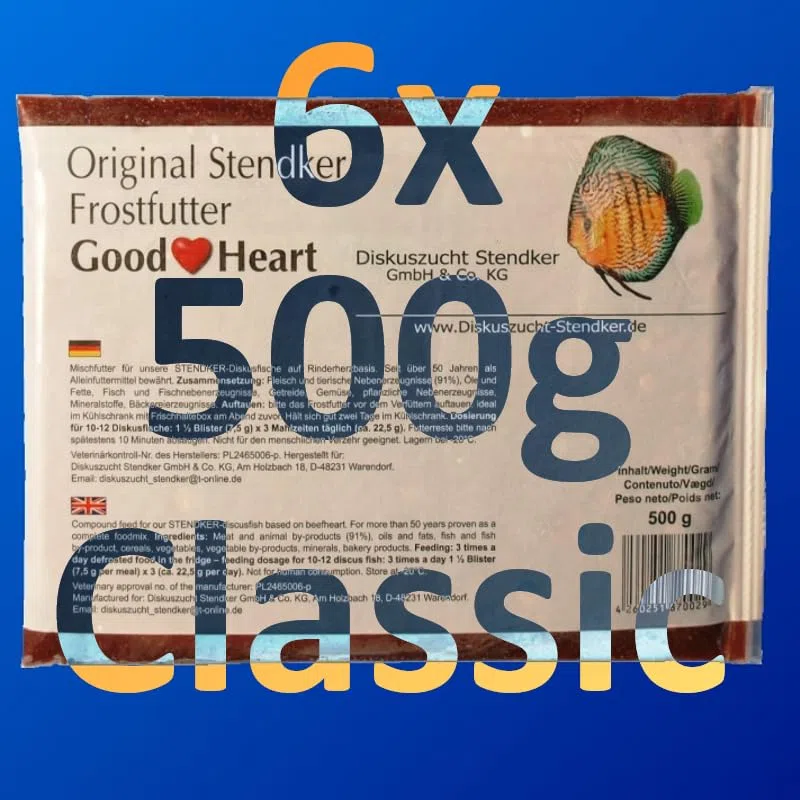 Original Stendker Frostfutter 3kg Sparpaket 6X GoodHeart Classic - Diskus Futter Diskusfutter -Immer frisch: Direkt ab Werk-