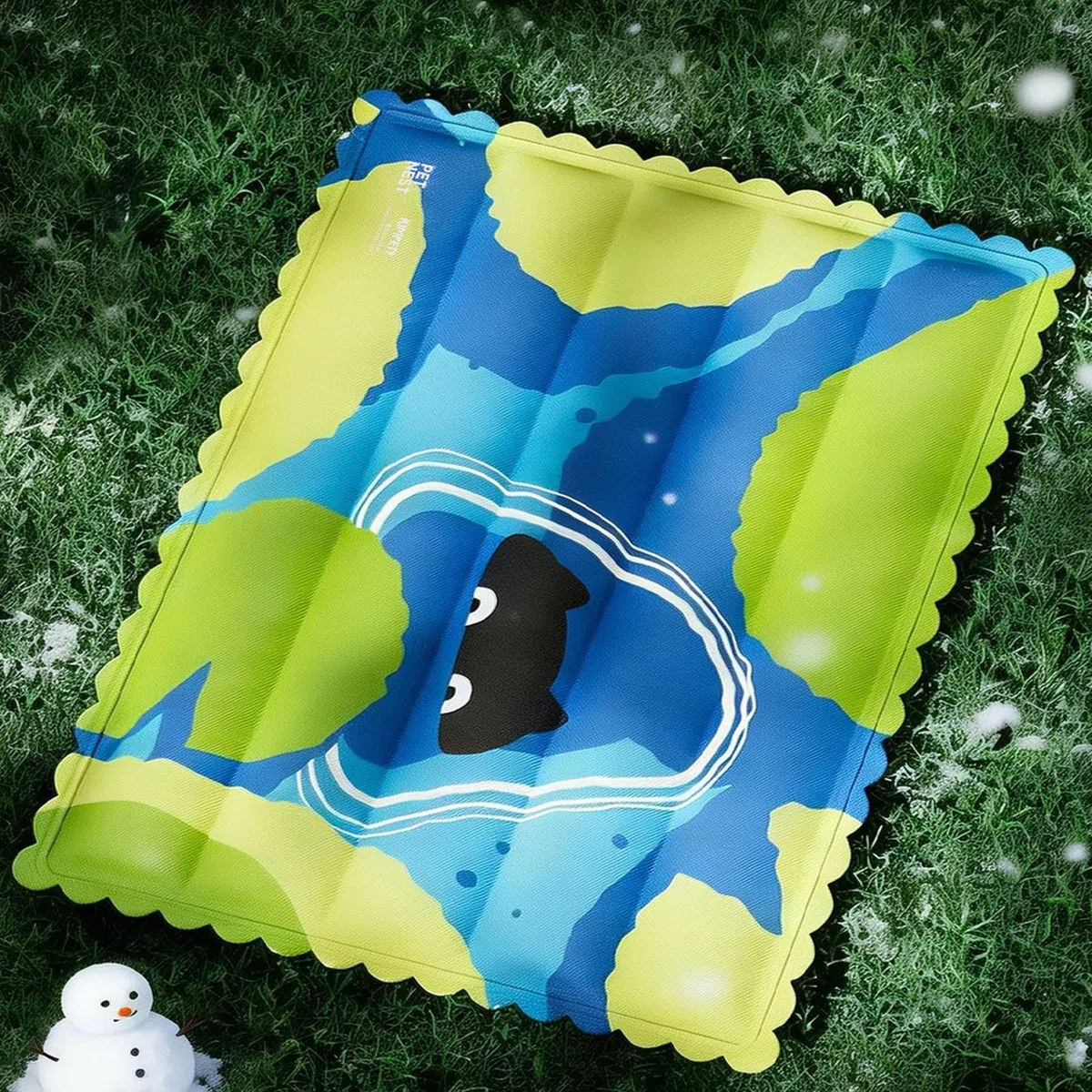 Kühlmatte für Hunde 93 x 63 cm Gel Wasserdicht Tragbar | Kühlende Haustiermatte für Sommerschlaf für kleine mittlere große Hunderassen Sommer Camping Reise Box Zwinger Zuhause