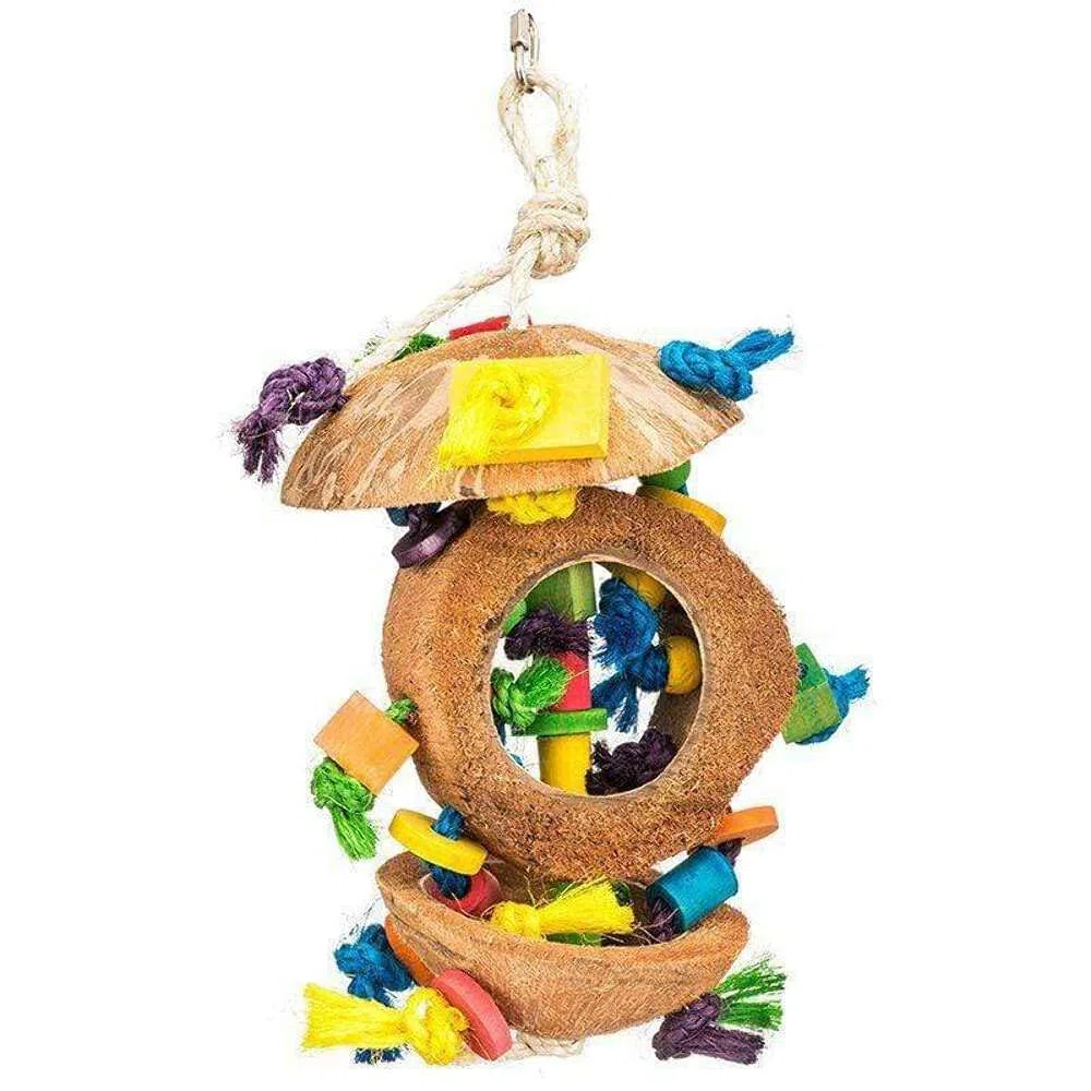 Penn-Plax ba1870 Coconut Kabob mit Holz & Sisal Pet Halsband