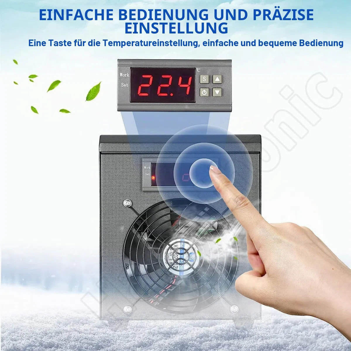 Wassertankkühler Wasserkühlung, Einstellbarer Kühler, Hydrokultur-Kühler,Kompressor Kühlkühler,Kühler Für 60l/160l/300l,Kühler, Für Hydrokultur-System,Korallenriff Tank 60L