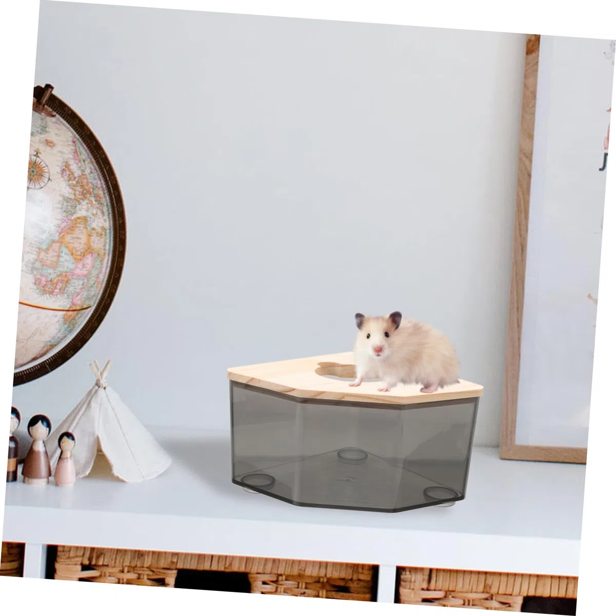 BESPORTBLE 5stücke Hamster Sandbad Box Transparente Badebox Für Hamster Chinchillas Und Kleine Tiere Multifunktionale Toiletten Und Badewanne Leicht Zu Reinigen Praktisches Zubehör Für