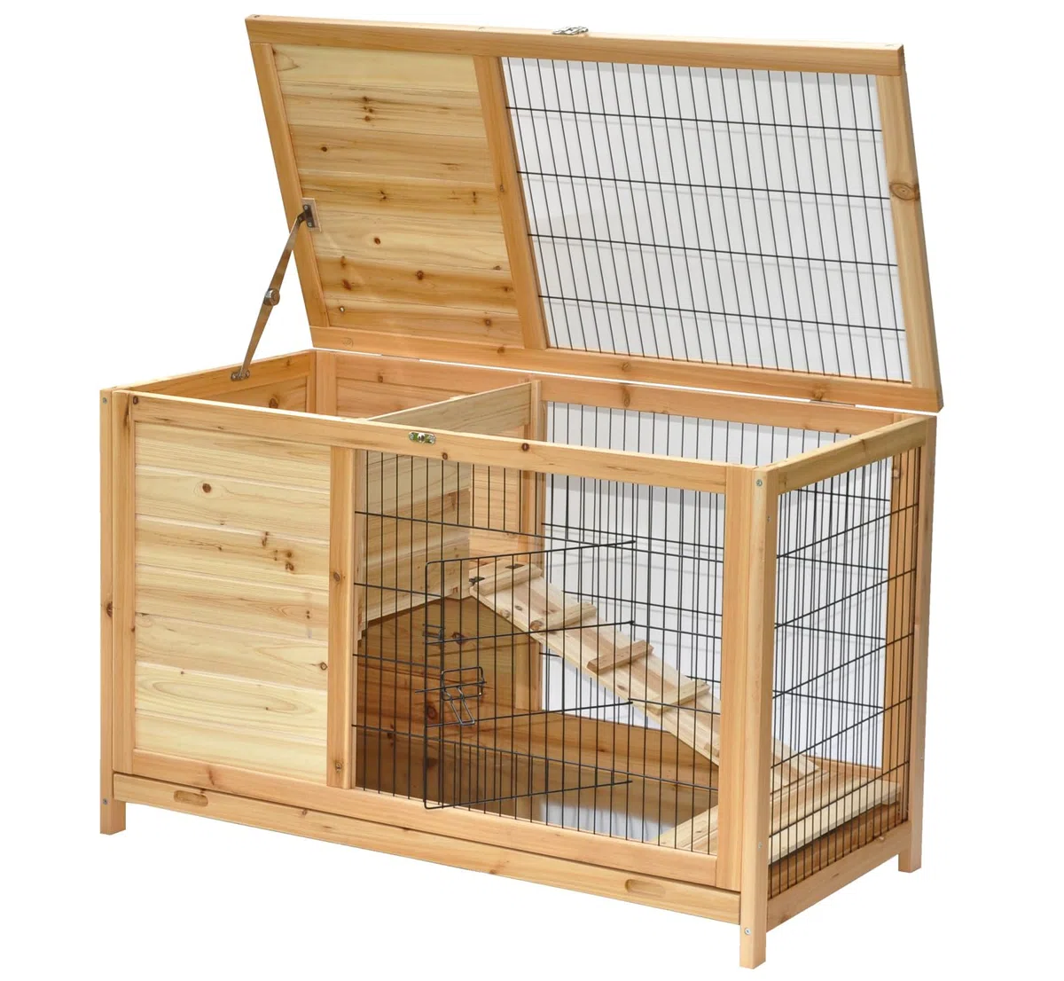 nanook Hamsterkäfig Meerschweinchen Käfig Haus Stall XXL Kleintierkäfig Nagerhaus Holz hoch etage 100 x 50 x 62 cm