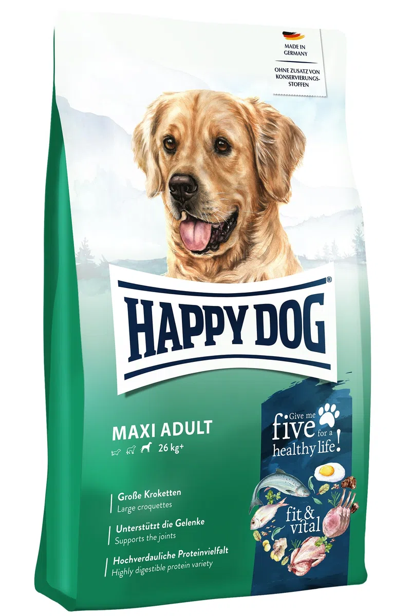 Happy Dog 60761 - Supreme fit & vital Maxi Adult - Hunde-Trockenfutter für große Hunde - 14 kg Inhalt