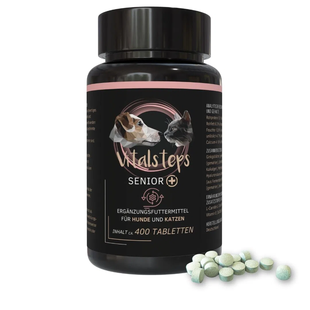 Senior+ | Hyaluronsäure, MSM, Ginkgoblätter, für Hund u. Katze ca. 400 Tabletten