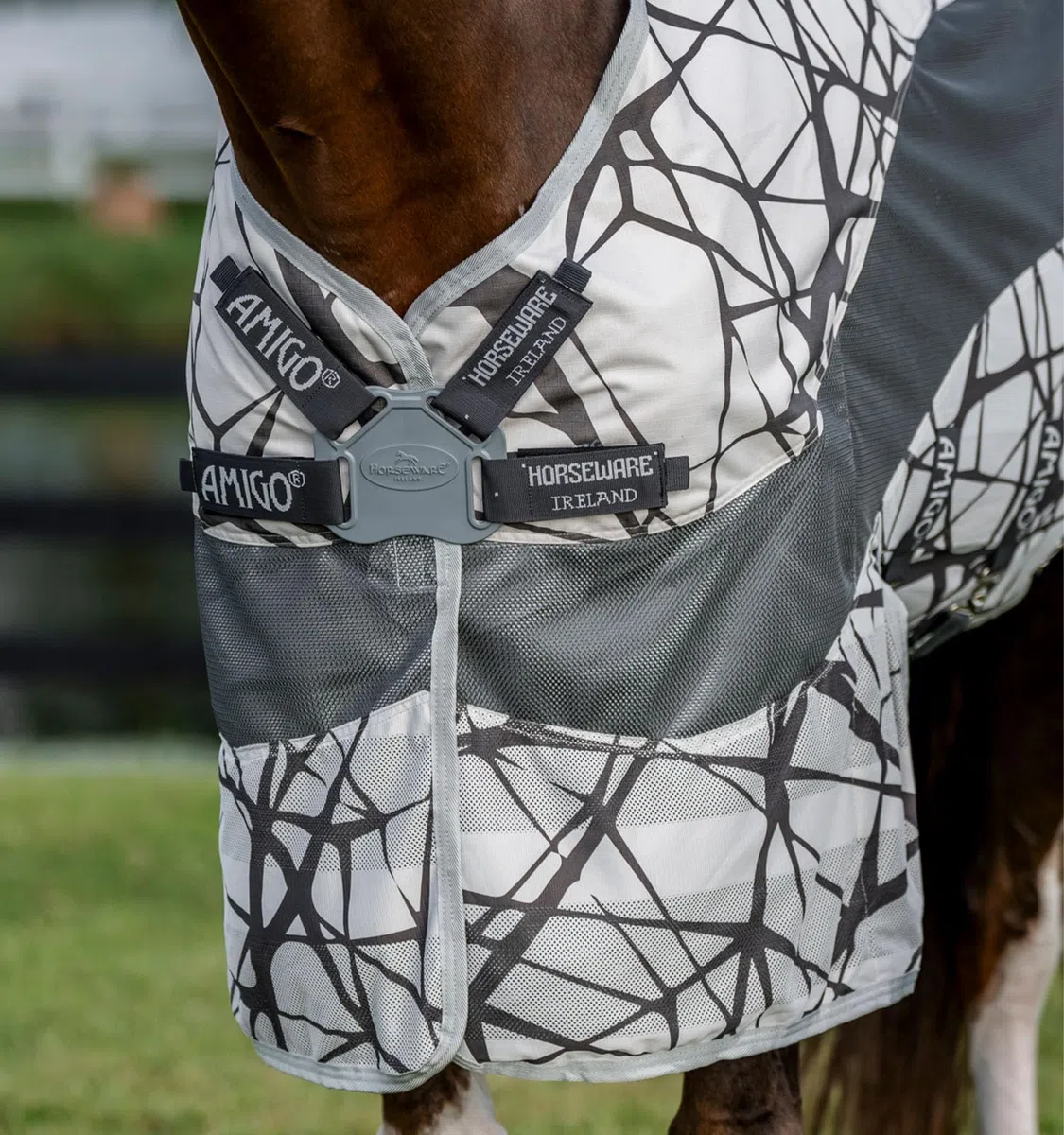Horseware Fliegendecke Amigo CamoFly 3-in-1 Plus CamoFly Print/Grey/ 160 cm (7'0")