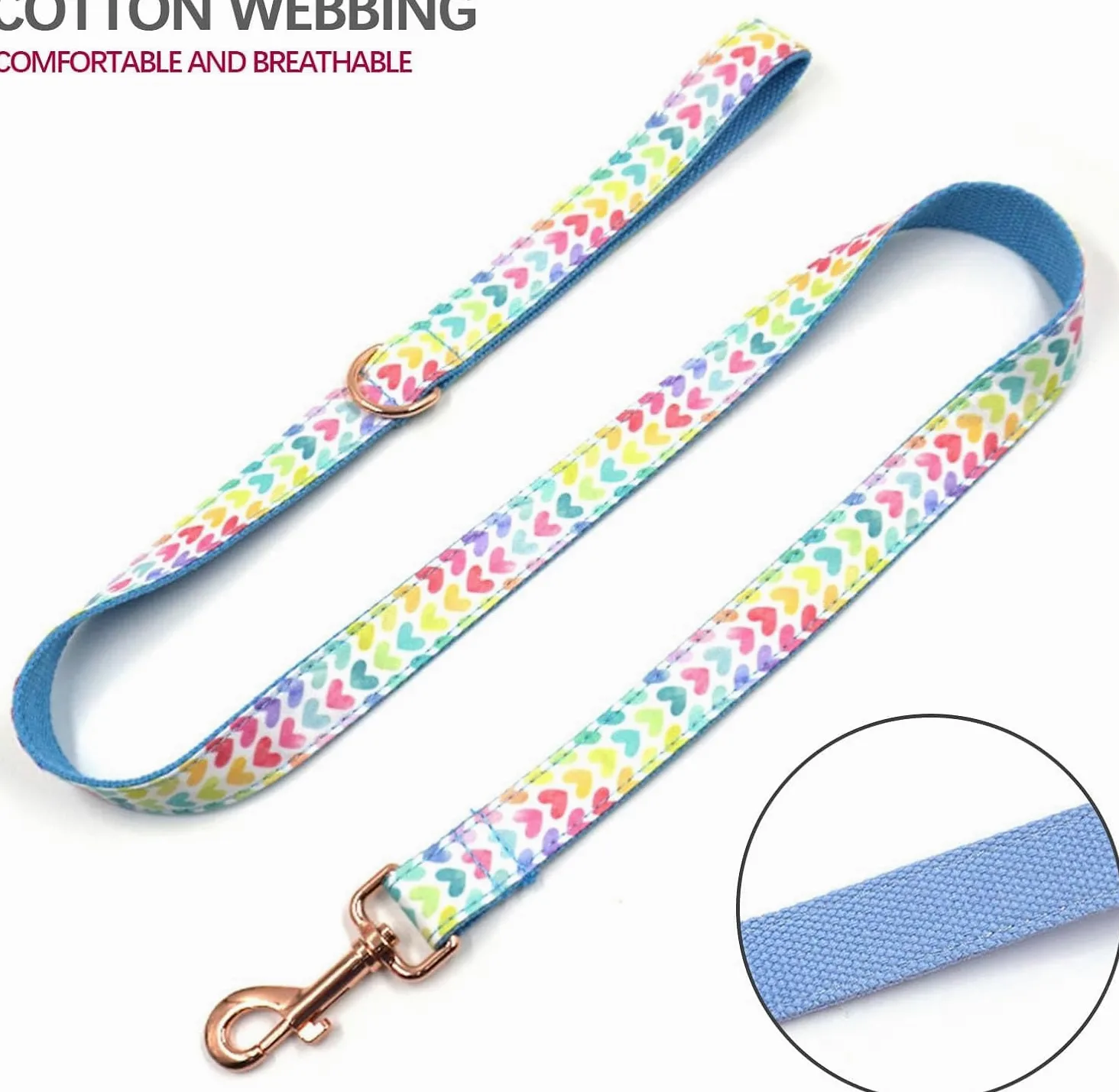 Hundehalsband, Personalisierte verstellbare Halsbänder for Hunde, süße Welpen for Jungen und Mädchen(Blue,Medium)