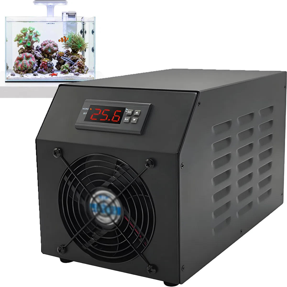 Cooling Aquarium Water Cooler 60L für Nano-Aquarien Heat&Cool | Stabile Temperaturen 10-45°C.Kompaktkühler Nutzt Premium-Halbleitertechnologie für einen Zuverlässigen, Leisen Betrieb