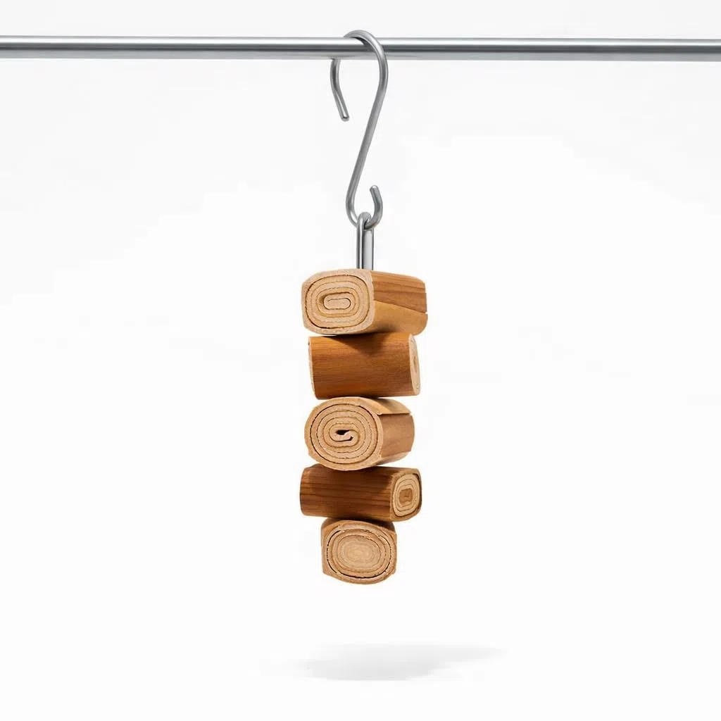 Vogel Spielzeug Palm Roll Swing 20 Stück 170 mm Small - Palmblatt Biologisch abbaubar - Vogelkäfig Zubehör Kauspielzeug Vogel Beschäftigungsspielzeug für Käfig Vögel Knabberblock