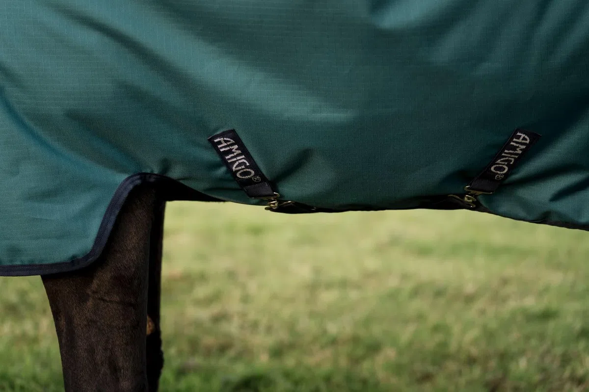Horseware Amigo Ripstop 900D Lite 0g Turnout Decke Dynasty Green/Navy & Silver