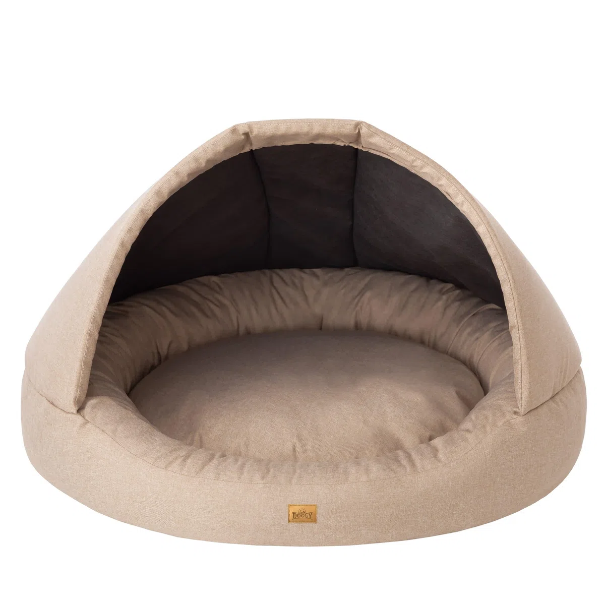 Hundehöhle Hundebett Katzenbett Hundehütte Haustierbett Hundehaus Hundeliegen Hundesofa Korb Sofa Schlafplatz, Größe 1: 80 x 80 x 62 cm, Beige
