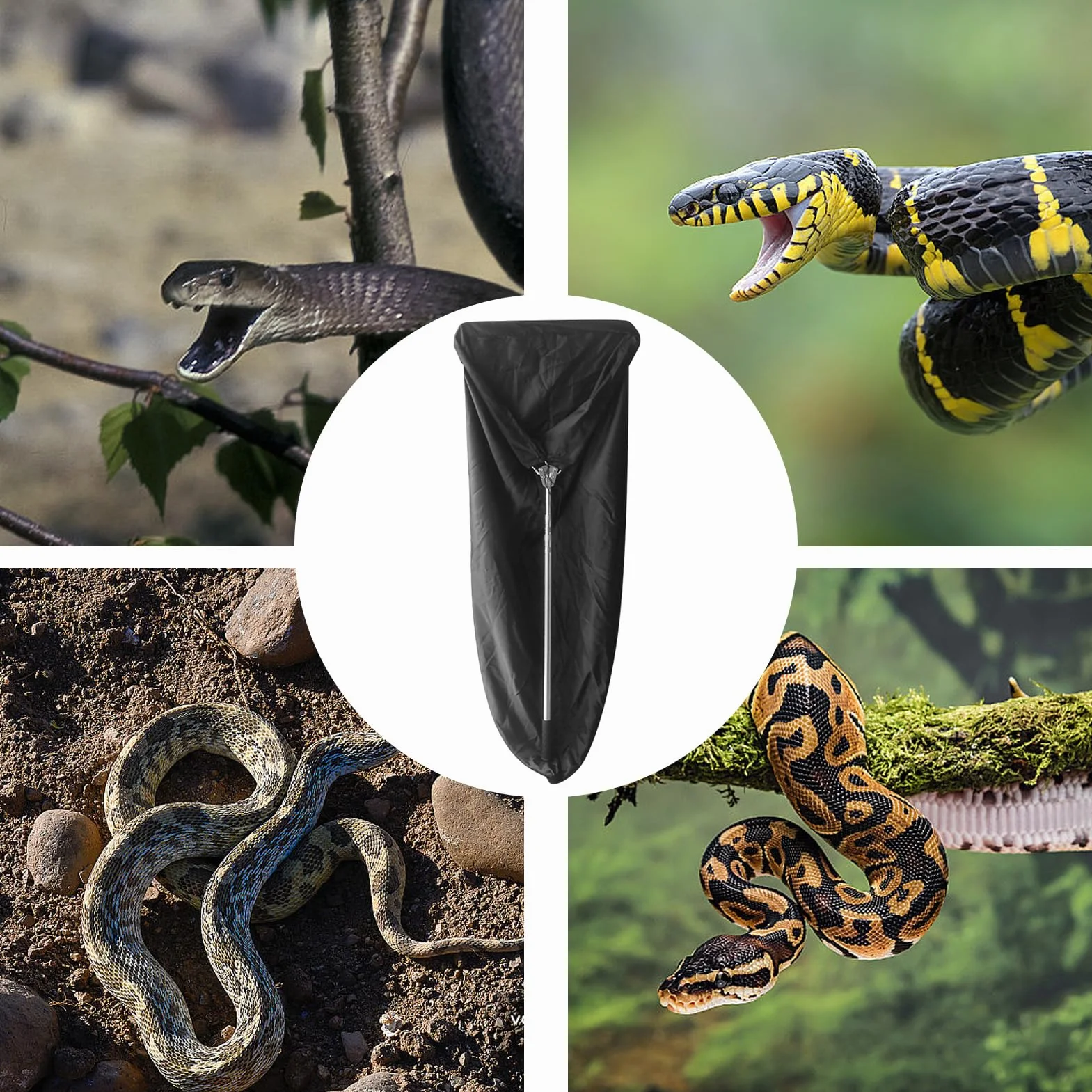 Schlangenzange - Ausziehbarer Greifstab für Reptilien, kreative Werkzeuge im modernen Design, robustes Langstreckenwerkzeug mit Tragetasche | Sichere Handhabung Ausrüstung zum Fangen