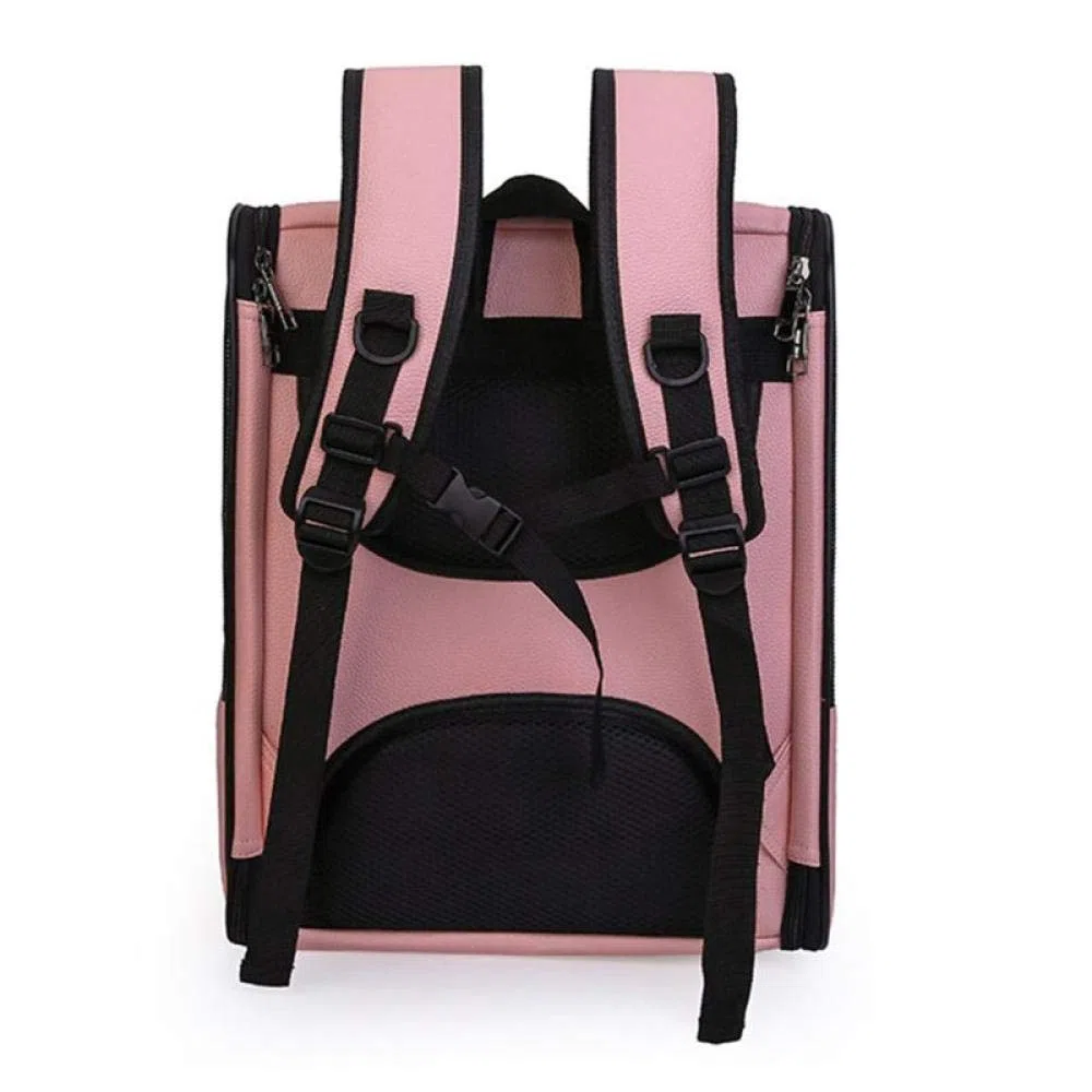 Vogel Rucksack Rosa Vogelkäfig Atmungsaktiver Träger Rucksack Faltbare Leichte Reise Mehrzweck Pu Mesh Pet Parrot Bag 2St