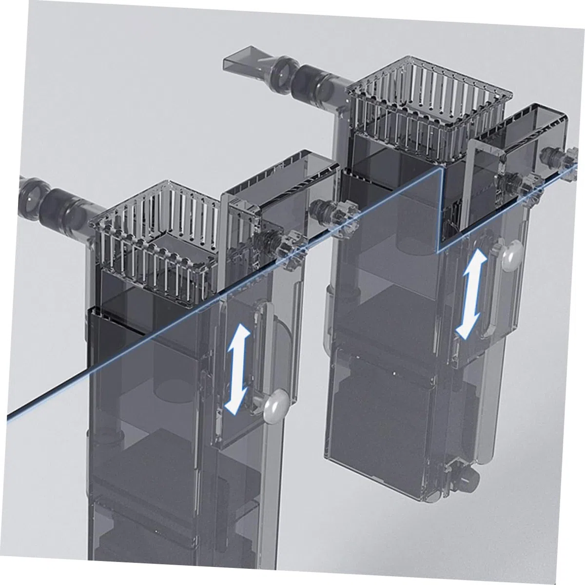 Toddmomy 2stücke Ölfilm-entferner Für Aquarien Verstellbare Pumpe Mit Und Entenmaul-Ausgang Multifunktionale Filterpumpe Für Fischbecken Und Integrierte Aeration Und