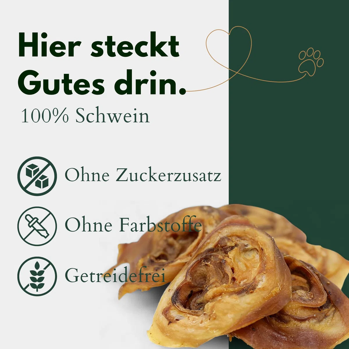 BREERs Getrocknete Schweineohrmuscheln für Hunde 5 Kg aus eigener Deutscher Herstellung, Kauartikel für Groß & Klein, Kauartikel aus Schwein, Hundeleckerli getreidefrei, Kausnack, Leckerli Hund
