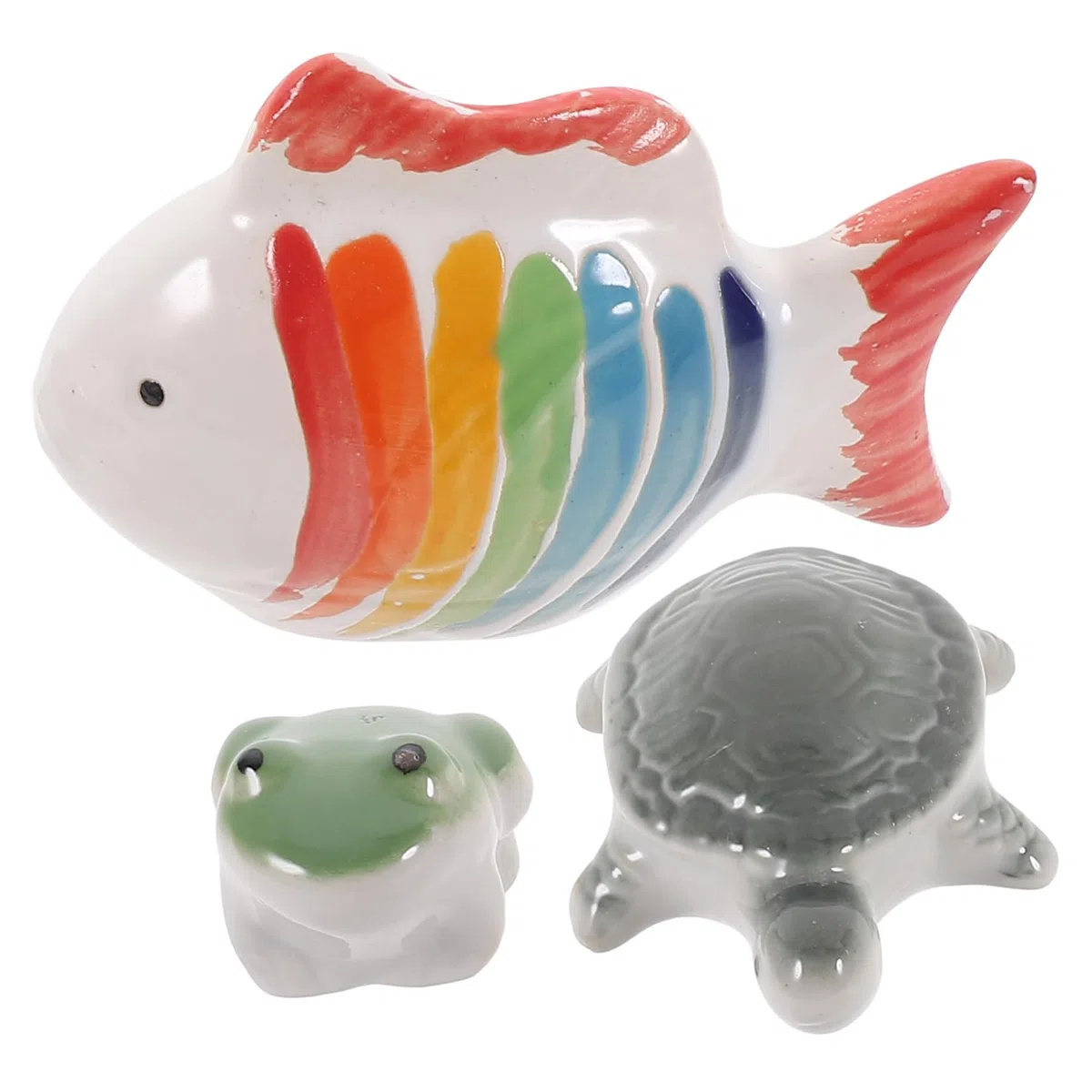 ibasenice 4 Sätze Keramische Tierdekoration Mini Aquarium Bunt Ornament Schwimmende Dekorationen Für Aquarien Fischtankhandwerk Schwimmende Aquariendekoration Keramik 3 Stücke * 4