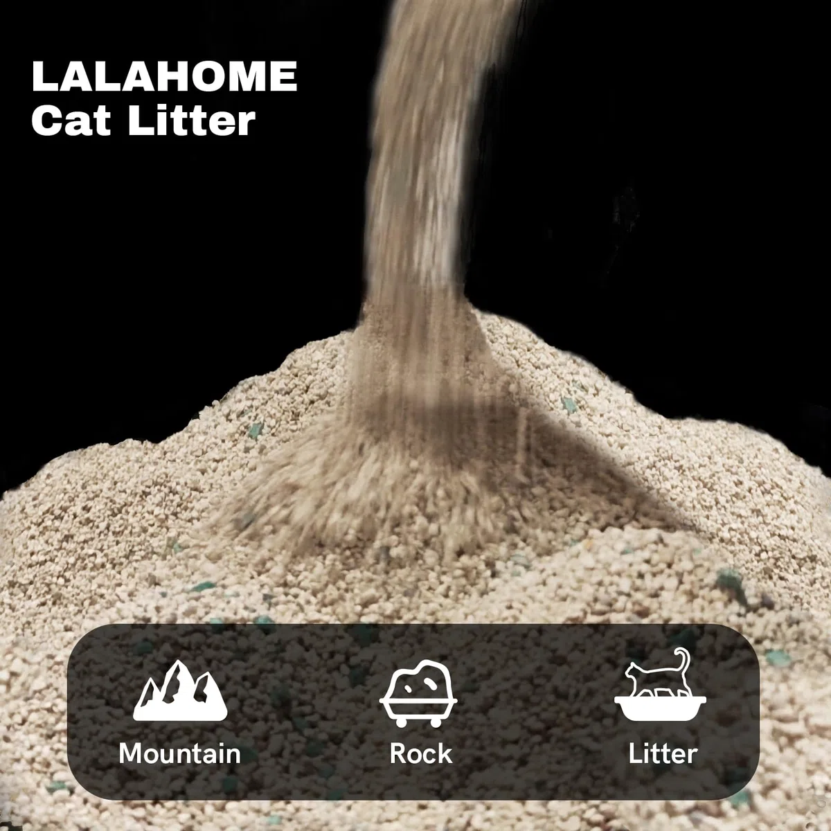 Premium Bentonit Katzenstreu Natriumbasiert, klumpendes Katzenstreu, staubfrei, starke Haltbarkeit, Geruchskontrolle, geruchlose natürliche Mineralformel, Kitty Litter Bluk für RealScooper, 3