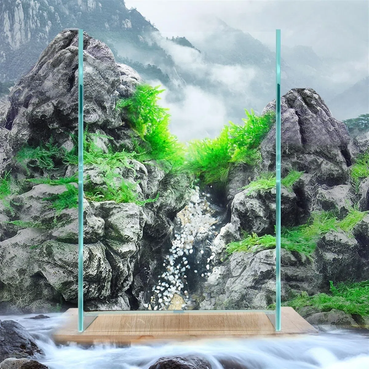 Aquarium Aquarium Desktop Kleines DIY Ökologisches Büro Zuhause Dekoration Aquarium