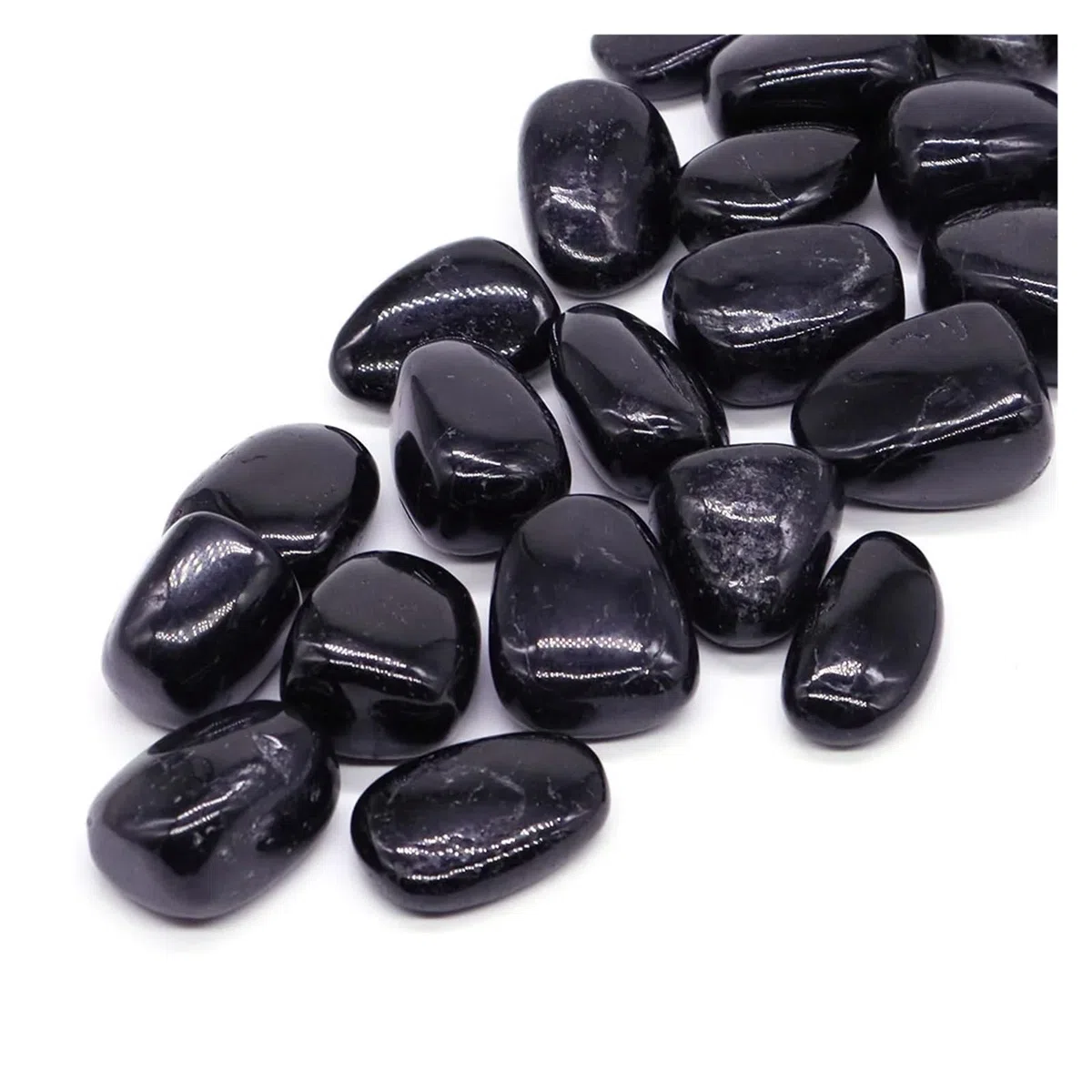 Aquariumkies Steine, Aquarium-Kiessteine, schwarzer Turmalin, Kristallmineralien, Edelstein, Reiki, getrommelt, 50–1000 g(1000g)