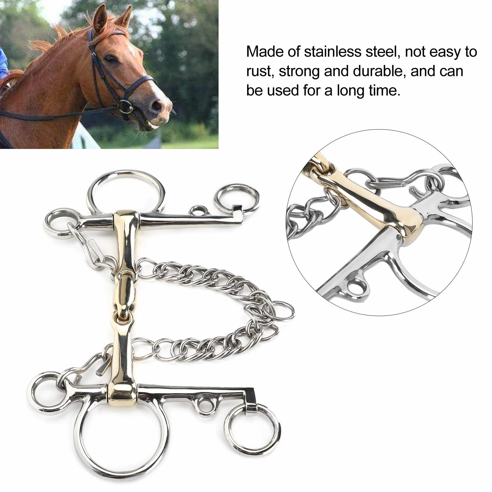 Pelham, Edelstahl Pelham Gelenkmund Pelham Bit Horse Bit Edelstahl Pelham Horse Bit Zubehör