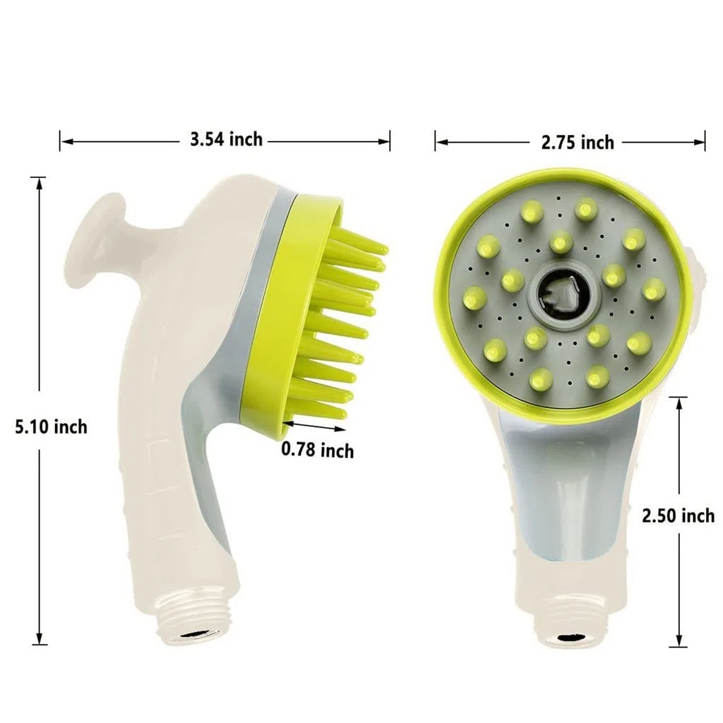 Haustier Kämmen Dusche Sprüher Wassersprinkler Bürste für Hunde und Katzen Handheld Fellpflege Duschkopf mit weichen Nadeln Drei Farben (Farbe: B) (C)