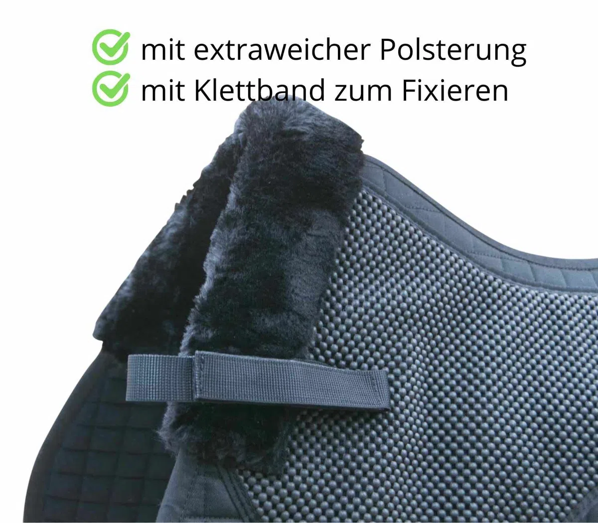AMKA Anti-Rutsch Schabracke Anti-Slip Sattelunterlage mit integrierter Anti-Rutsch Auflage Dressur