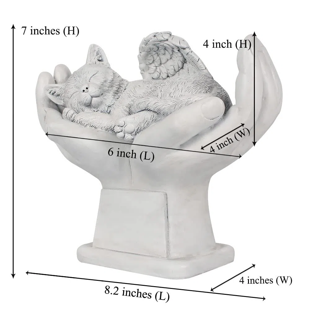 Personalisierter Gedenkstein für Katzen und Haustiere, Engel-Gedenkstätte, Katzenstatue, Gravur, Grabstein, Grabstein, Grabstein, Trauerkatze, Geschenk für verlorene Katze