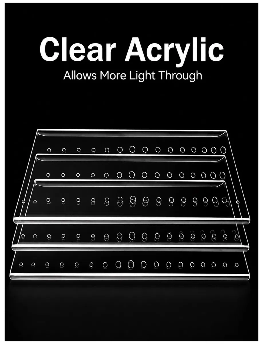 Generisch Acryl Aquarium Abdeckung Transparent, 3/4/5 mm Schiebeabdeckung für Fischbecken, Sprungschutz Deckel mit Luftlöchern, Lichtdurchlässige Aquariumplatte(5mm,80x40.4cm)