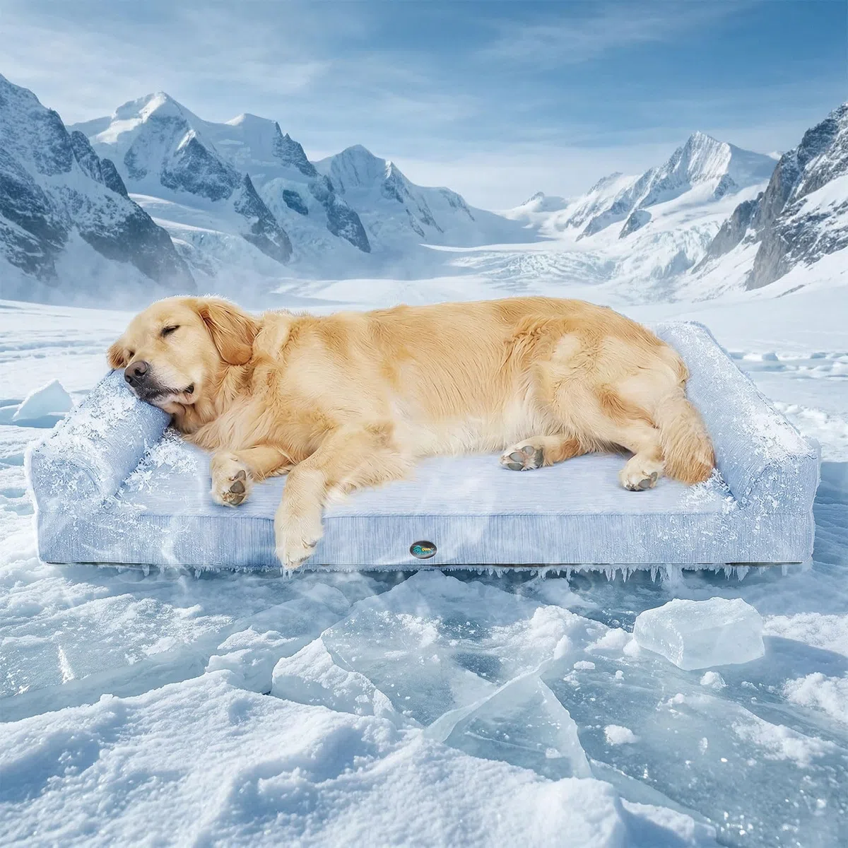 Ownpets Kühlendes Hundebett für Mittelgroße Hunde, Q-MAX>0.4 Orthopädisches Hundekorb mit Seiten, Hundesofa mit abnehmbarem Bezug & wasserdichter Innenlage,rutschfest (XL (121 x 81 x 19 cm))
