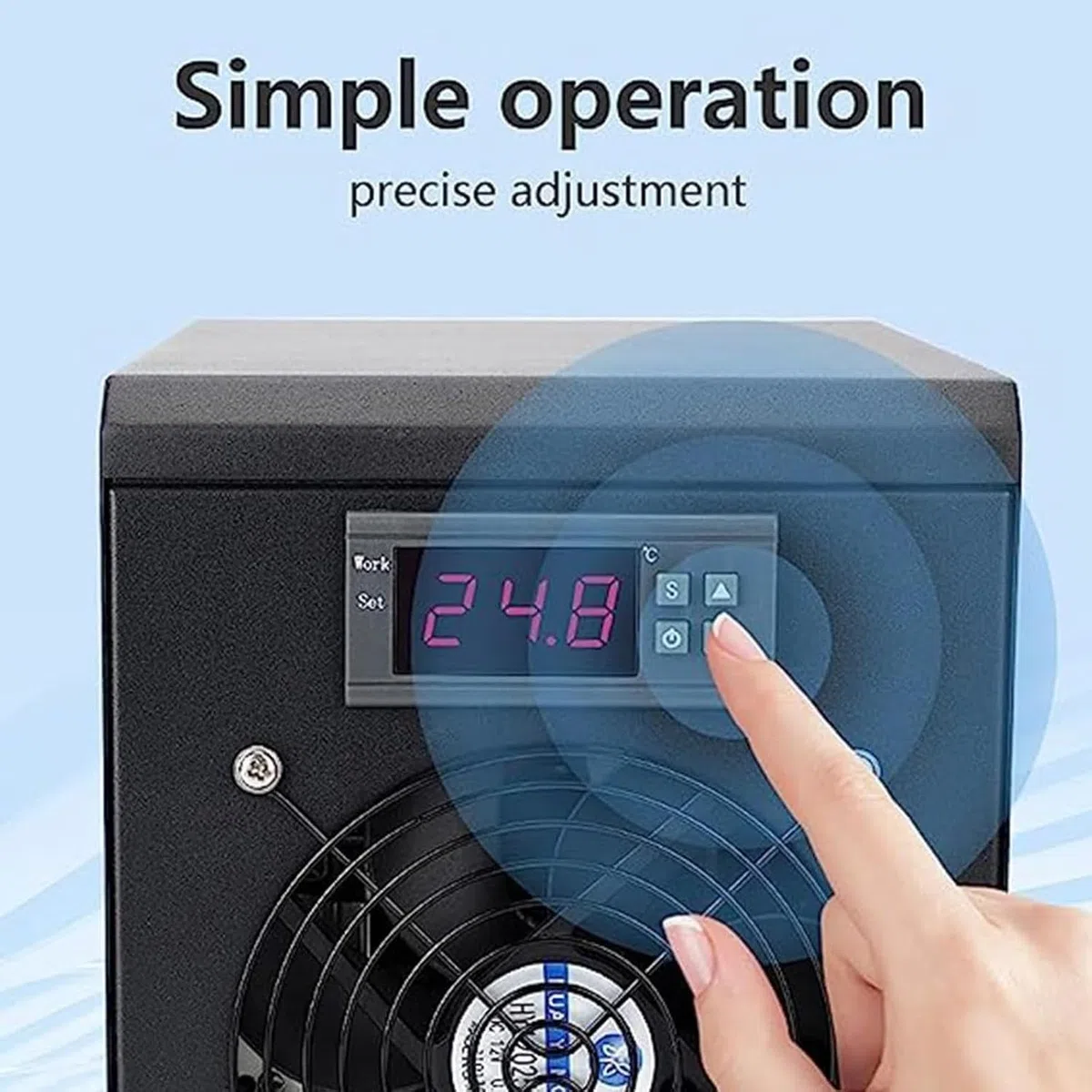 Aquarium-Kühler, Wasserkühlmaschine für Aquarien, leises Kompressor-Design für effektive Temperaturkontrolle in Süß- und Salzwasseraquarien