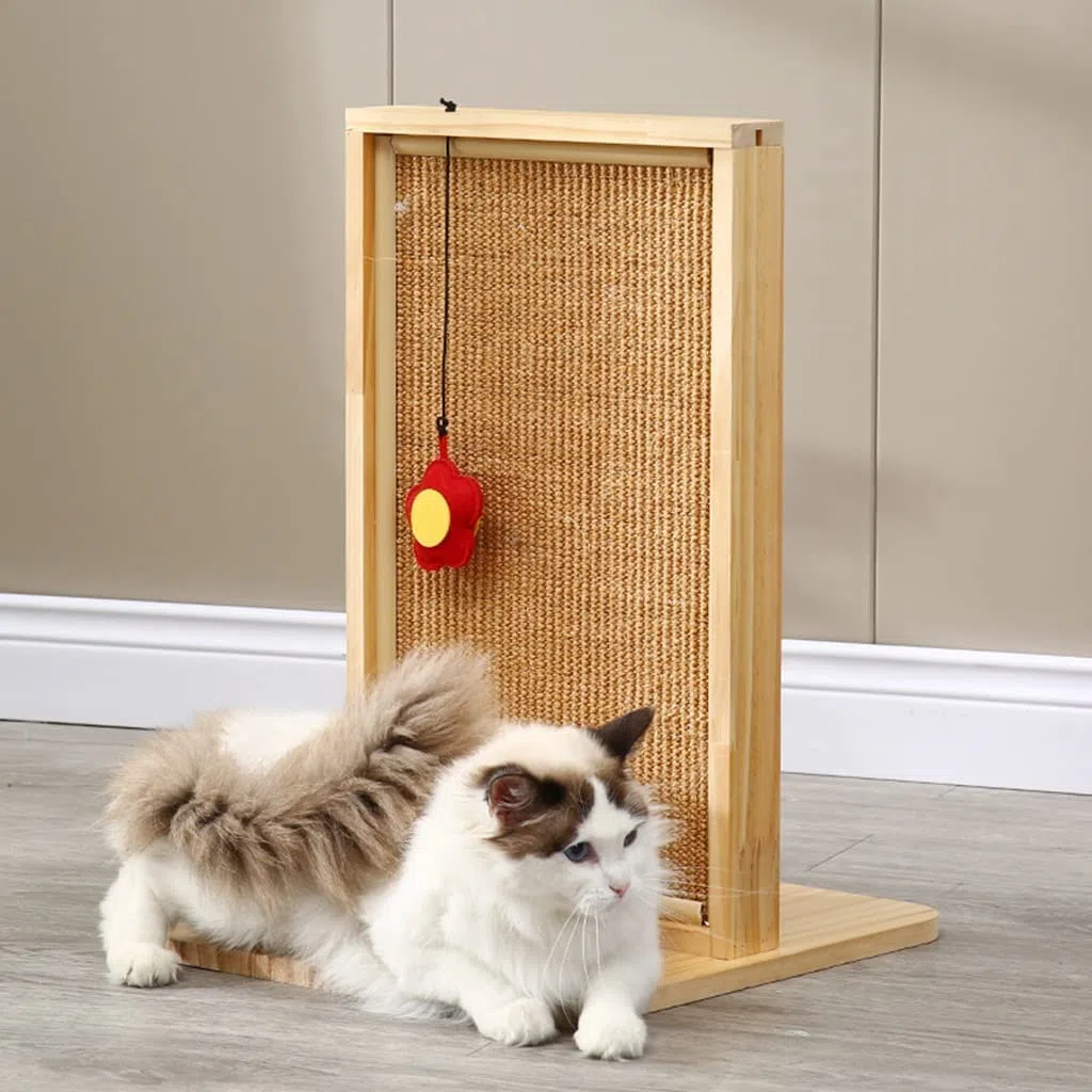 Katzen Kratzbrett Kratzbrett Für Katzen, Natürliches Sisal, Katzenkratzpolster Aus Holz, Katzenkratzer, Mehrzweck-Katzenkratzer Für Katzen Im Innenbereich Schützt Teppiche und Sofas ( Color : Brown ,
