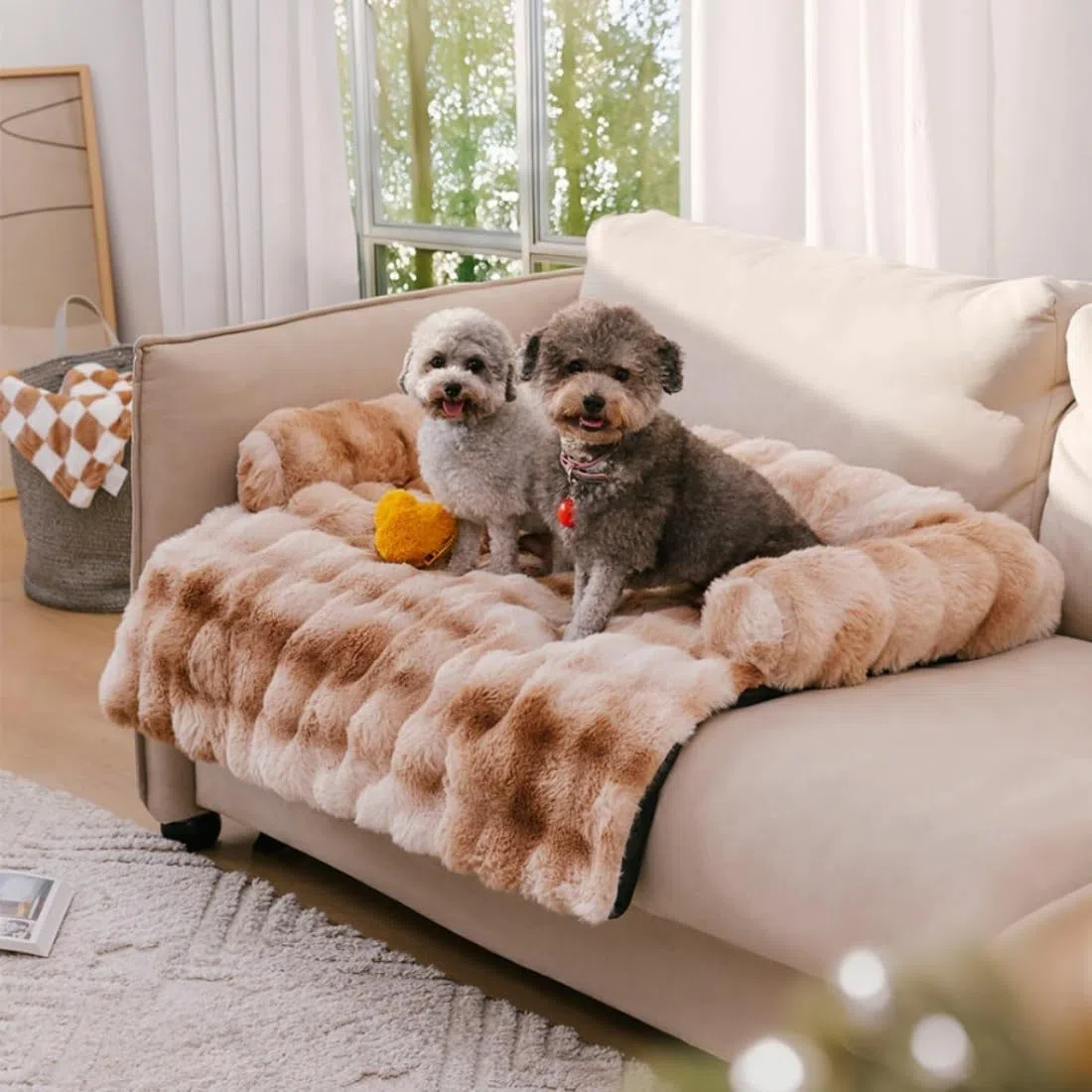 2026 Neu Luxuriöses Cozy Kuscheliges Hundebett Sofabett, Weich Hundebett Auto mit Erhöhte Ränder, Wasserabweisend Rutschfeste, Geben Sie Hunden Ein Gefühl Von Sicherheit und Wärme(A,XL 120*95*16cm)