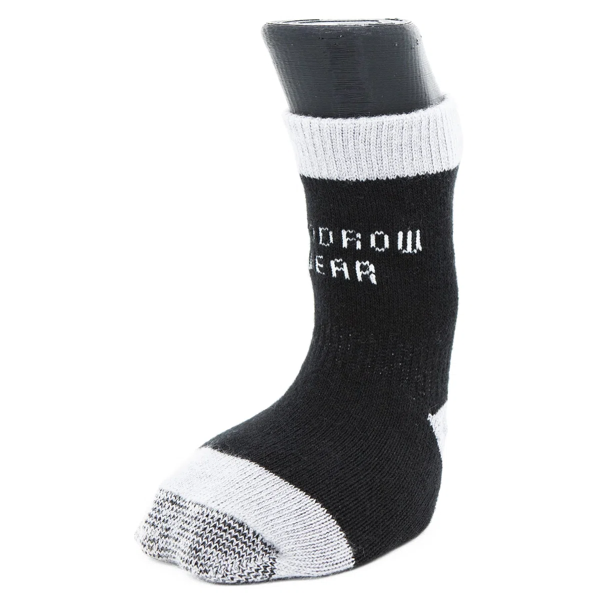Leistung Paws 11-04 Medium Traction Dog Socken in Schwarz und Grau