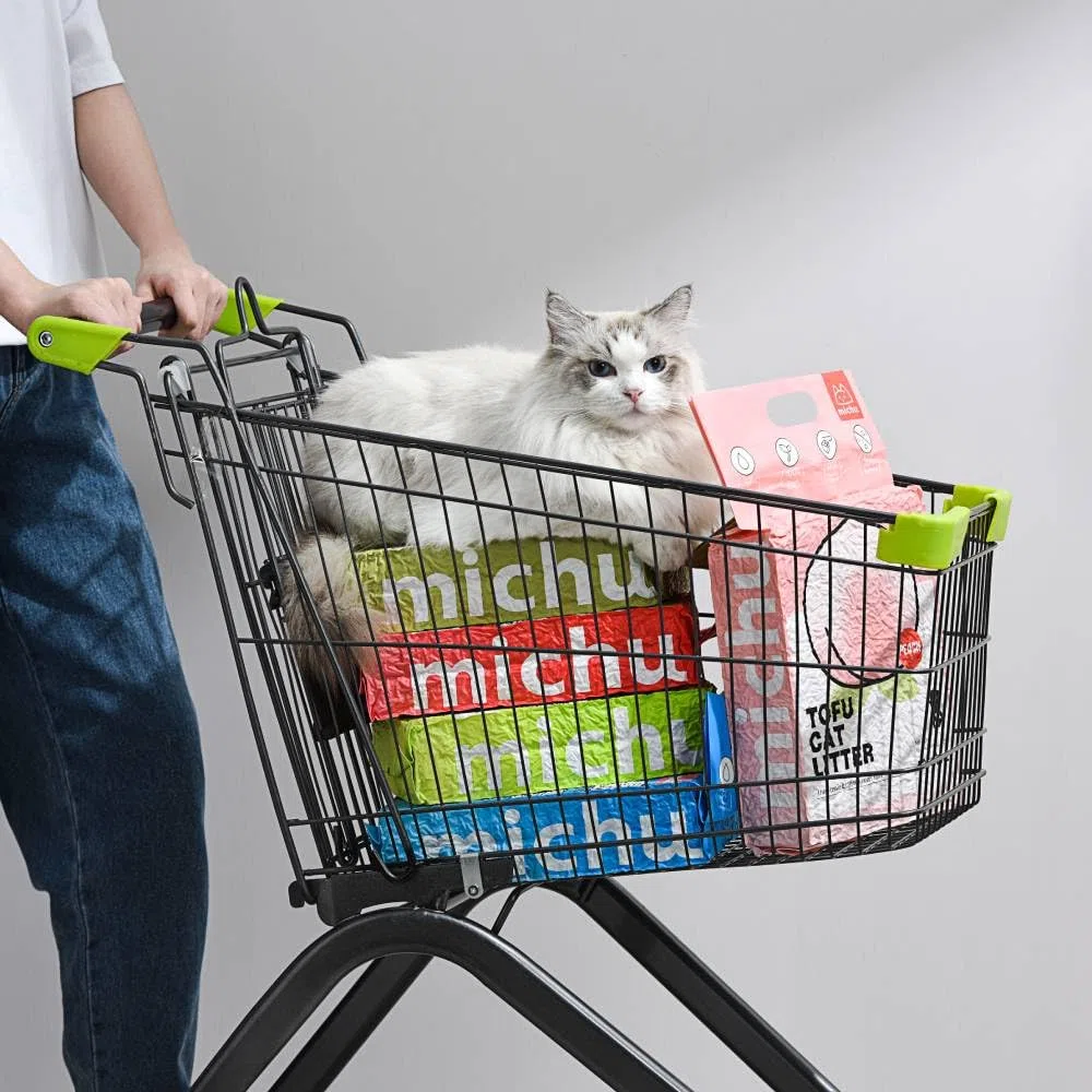 Michu Tofu Katzenstreu, natürliches klumpendes Tofu-Katzenstreu, schnell klumpend und leicht zu schaufeln, 2,5 kg/2,5 kg, 5 Düfte (Pfirsich, 3 Stück)
