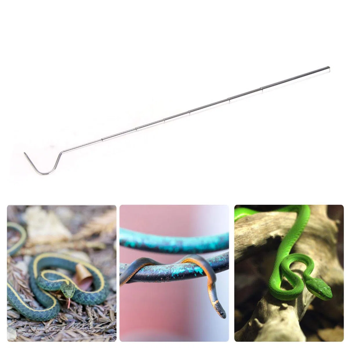 Schlangenfänger – Teleskop-Fangwerkzeug für Reptilien, professionelles Schlangen-Greifwerkzeug, Handschlangenhaken mit einzigartigem Design, 16–68 cm langes Reptilienhandhabungswerkzeug für